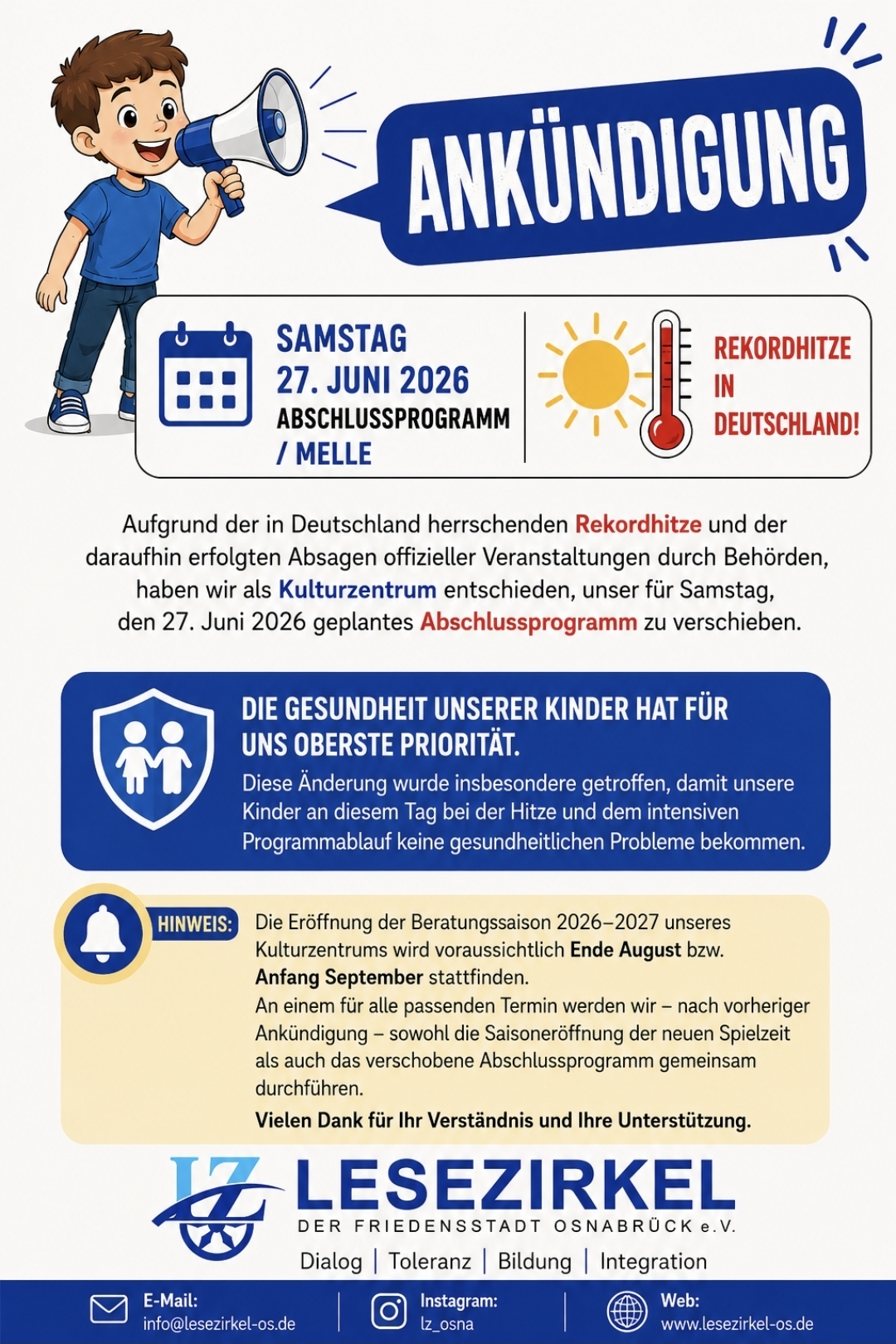 VERSCHIEBEN  Abschluss-Programm