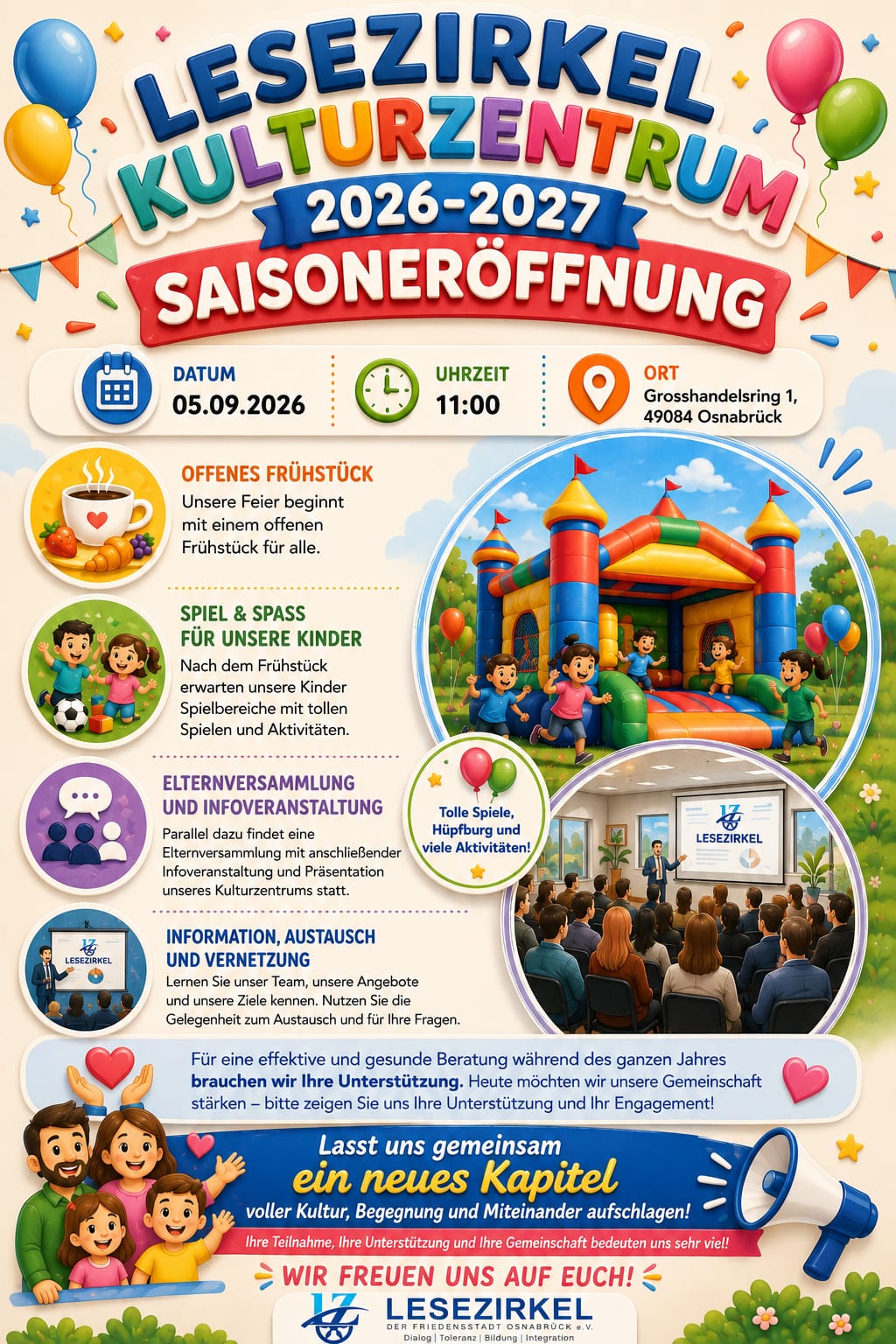 Lesezirkel Kulturzentrum Saisoneröffnung 2026-2027