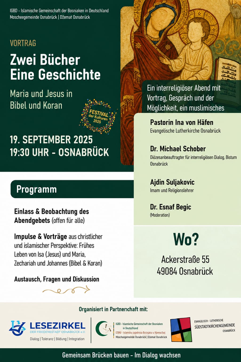 Zwei Bücher – eine gemeinsame Geschichte: Jesus und Maria im Koran und in der Bibe